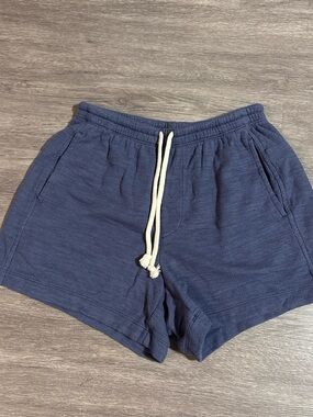 Navy Blue Aerie Drawstring Knit Lounge Shorts